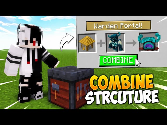 Minecraft But I Can COMBINE ANY Structure! 😱