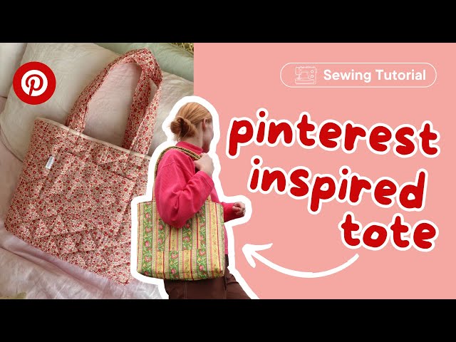DIY Quilted Tote Bag Sewing Tutorial | Pinterest Inspired Sewing #sewingtutorial #diytotebag