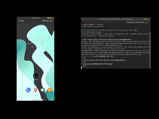 how to start a run react native project