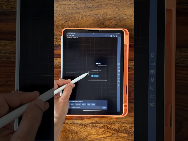 How To Draw Polyline In AutoCAD- iPad |Day7| #shorts #autocad #cad #ipad #ipadpro #2d #drawing