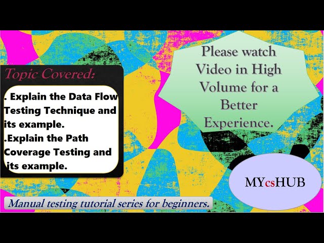 What is Data Flow Testing | What is Path Coverage Testing | White box testing technique