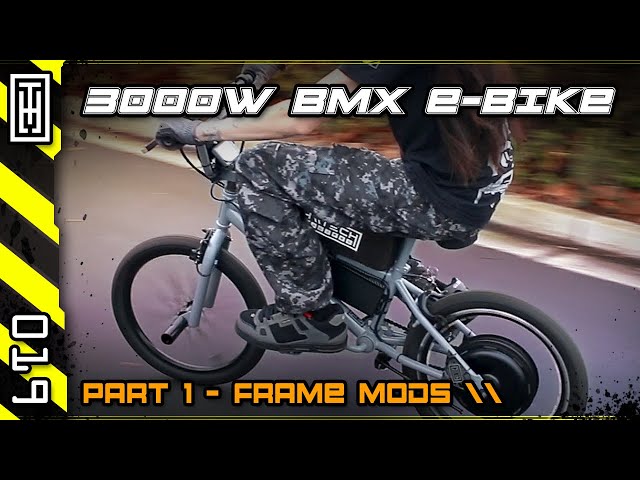 🚲 Custom 3000W BMX E-Bike [45MPH!] - Part 1 -  Frame Mods, Motor Mount, Controller and Battery Tray