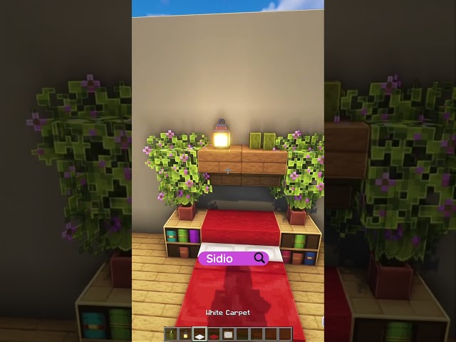 Minecraft Bed Design 🥰 #shorts