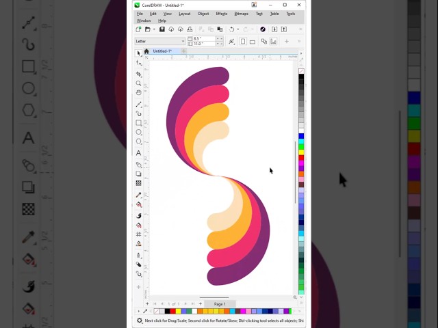 Abstract Vector Design in CorelDRAW | Eye-Catching Spiral Art #coreldraw #graphicdesign #vector