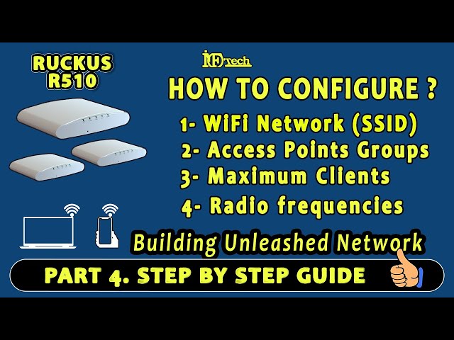 Ruckus Unleashed network –Wi Fi Networks, AP Groups, Maximum Clients & Radio Frequency configuration