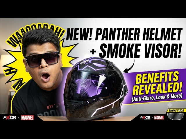 Axor Panther Ka Look Hi Badal Gaya! 😱 Smoke Visor Benefits | Best Budget  Marvel Edition Helmet?