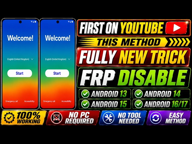 (Youtube First )Samsung Frp Bypass | Android 13-14-15-16 | Auguest Patch | 100%Working| No PC Trick
