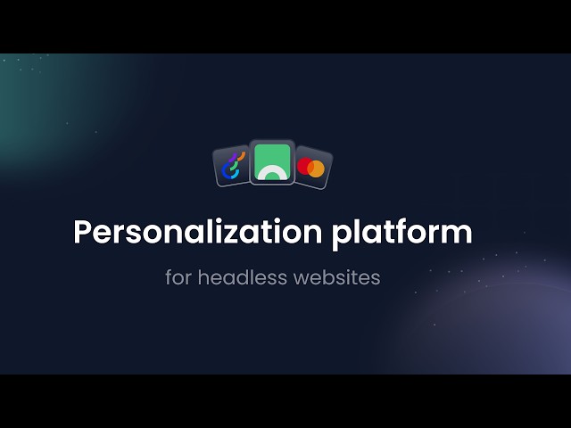 Personalization platforms for headless websites