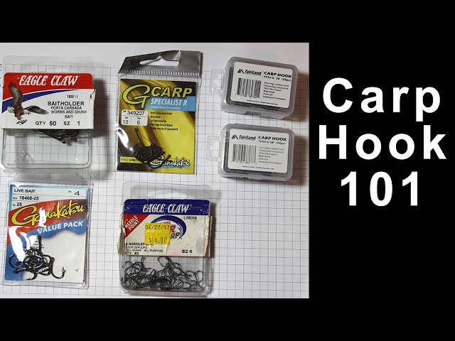 Carp Hook 101 Introduction - The Hooks I Use To Catch Weary Carp. Downsize Your Carp Hook