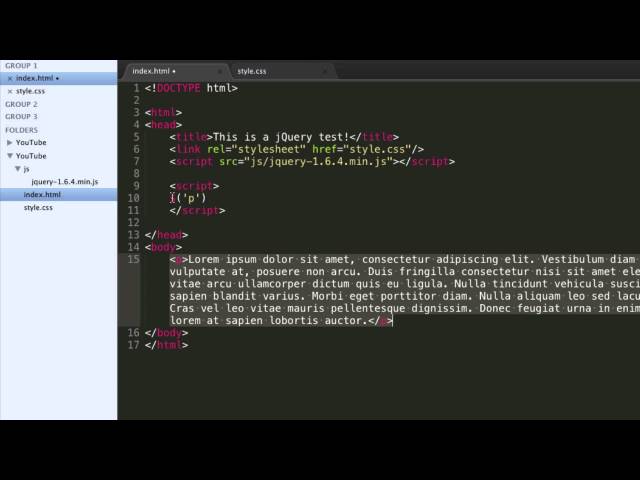 jQuery Tutorial: The Basics