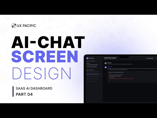 CRM Dashboard UI/UX Design Tutorial | AI Chat Screen | Part 04
