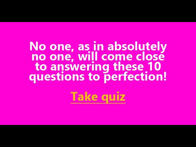 Mixed Knowledge Quiz