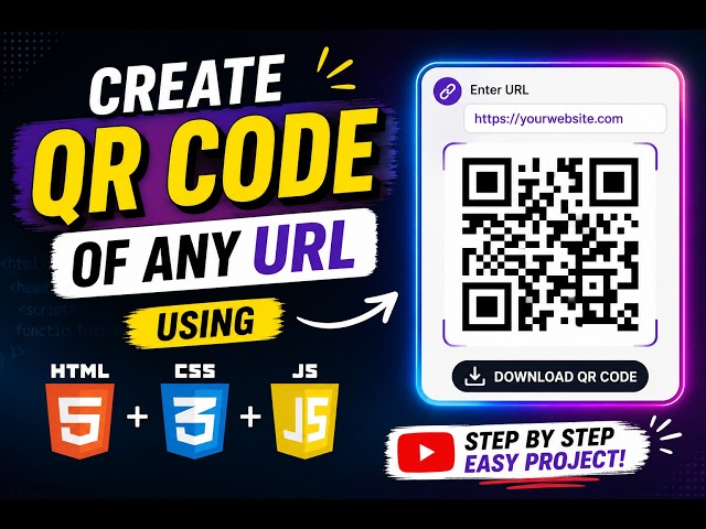 Create QR Code Generator Using HTML, CSS & JavaScript | Beginner Project