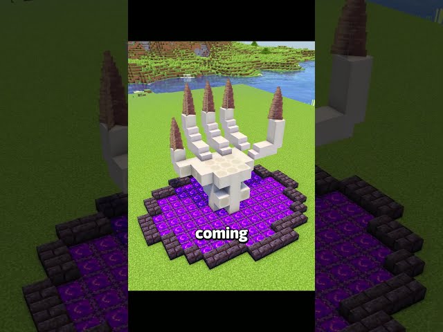 How to build this creepy bone hand #minecraft #shorts