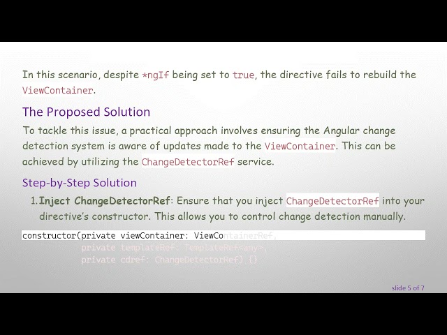 Solving ViewContainer Issues with Angular Custom Structural Directives and *ngIf