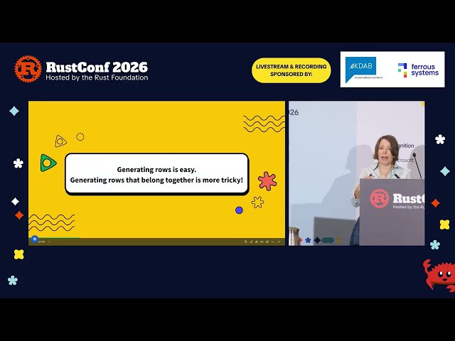 Dr. Caroline Morton: "Simulating a Million Patients: Realistic Health Data Generation" | RustConf 26