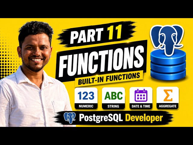 Stop Writing Long SQL Queries 😱 | PostgreSQL Built-in Functions Explained Simply