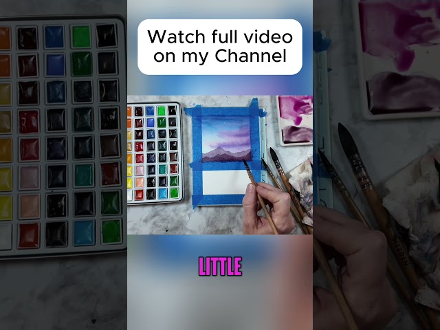 Watercolor landscape Tutorial - Landscape painting  @meedenarts #watercolorlandscape