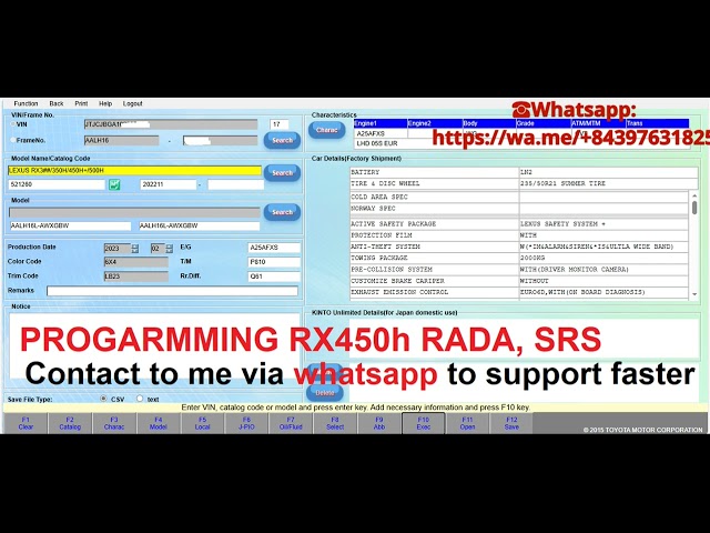 LEXUS RX450h RADA, SRS PROGRAMMING #LEXUSRX450h2023SRSPROGRAMMING