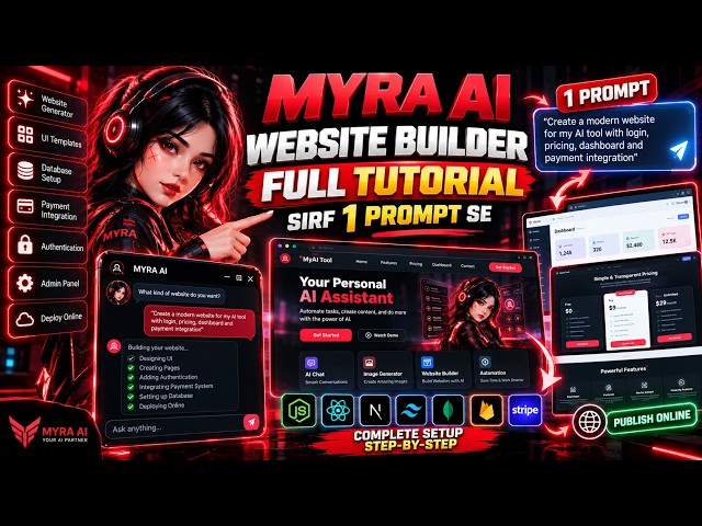 MYRA AI Gets a Website Builder 🔥 | How to Add This Feature Step-by-Step