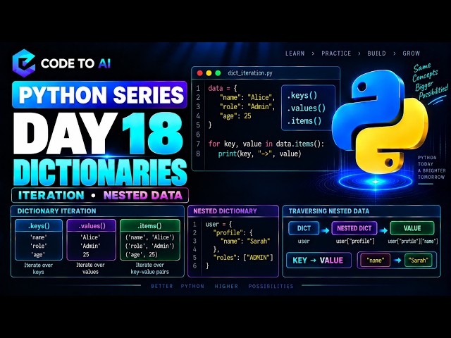 Python Series – Day 18 | Dictionary Iteration & Nested Dictionaries