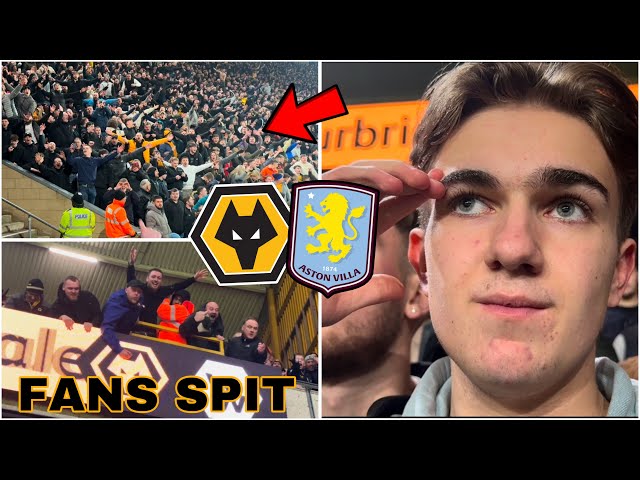 WOLVES FANS GO CRAZY, CUNHA GOAL & FANS SPIT DOWN in Wolves vs Aston Villa