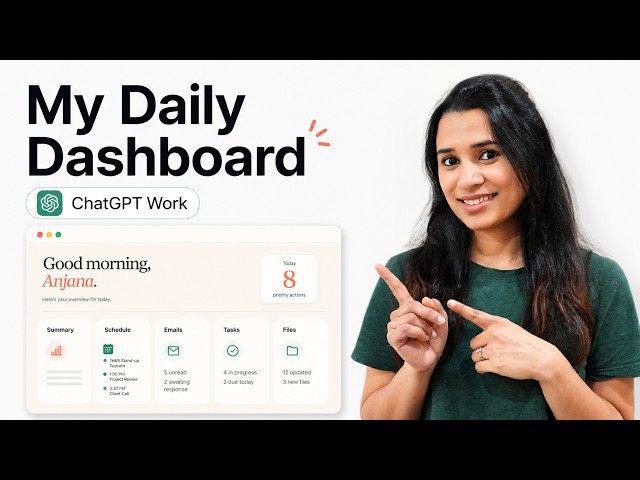 ChatGPT Work - BUILD YOUR Personal Dashboard With My Prompt | Download It!