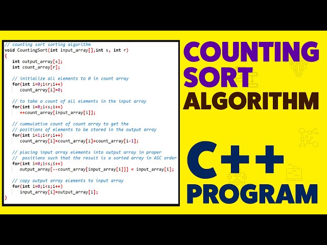 Counting Sort Sorting Algorithm (C++ Program) | Part - 2 | Sorting Algorithms - DSA