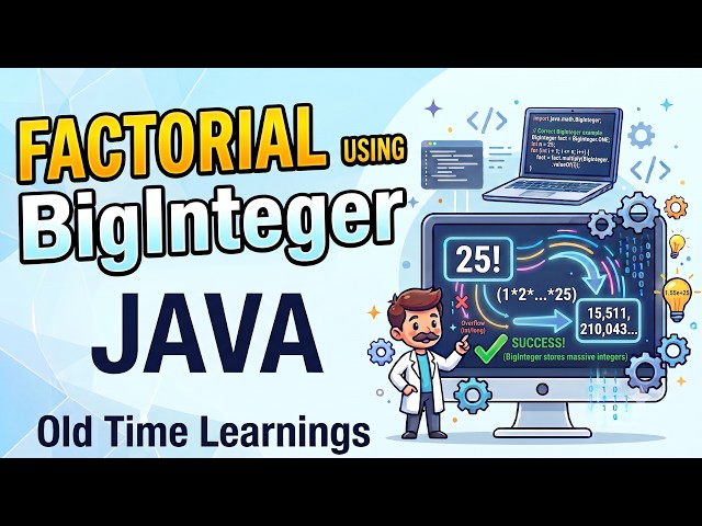 Factorial using BigInteger in JAVA