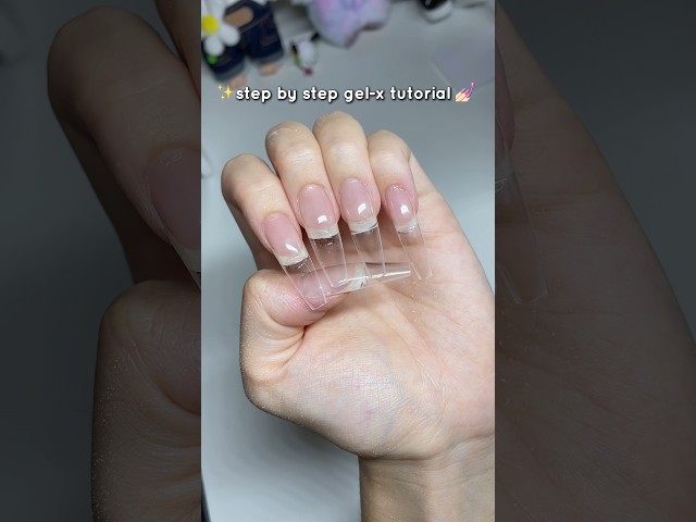 Step by step gel x application tutorial 💅🏻✨ #gelxnails #nailtutorial #diynails #gelnails #asmr