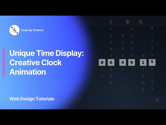 Unique Time Display: Creative Clock Animation with HTML, CSS & JavaScript || CodeByChance