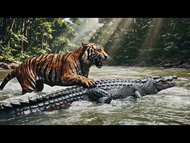 Tiger Vs Crocodile 