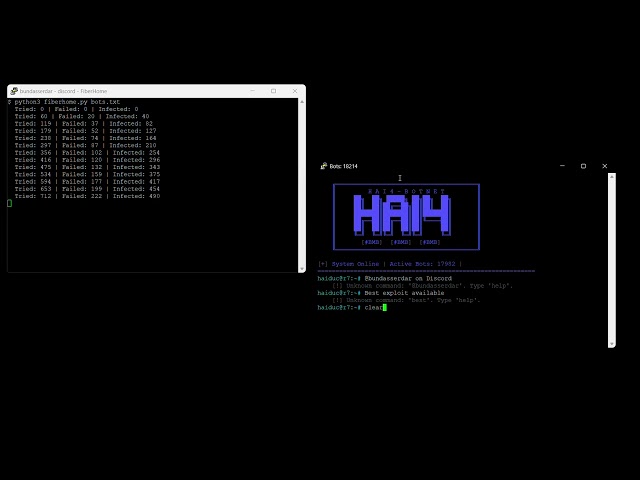 Mirai qbot mirc exploit Node loading private 0days