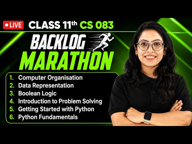 🔥Class 11 CS 083 BACKLOG MARATHON 2026-27|🎯All 6 Chapters in ONE SHOT🚀|Test & Exam Ready|Barkha Mam