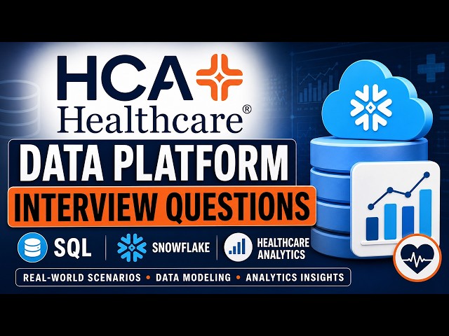 HCA Healthcare Data Platform Interview Questions | SQL, Snowflake & Healthcare Analytics