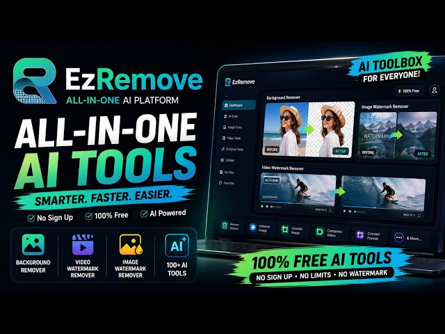 This AI Tool Does EVERYTHING! | EzRemove Full Tutorial 2026✨ EzRemove: 30+ AI Tools in One Place! 🤯🔥