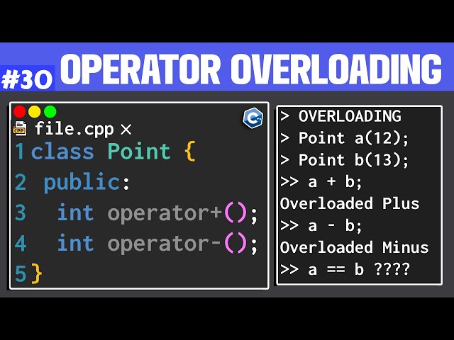 Operator Overloading in C++ OOP