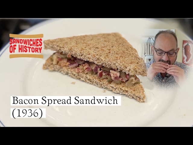 Bacon Spread Sandwich (1936) on Sandwiches of History⁣
