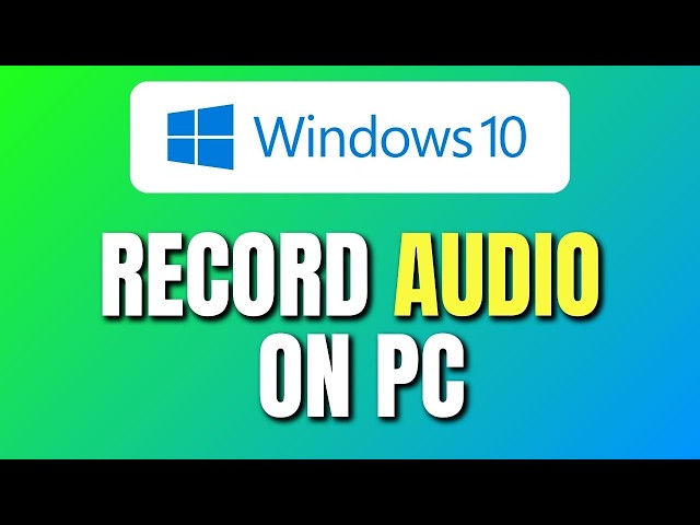 How to Record Audio on PC | Windows Audio Recording | Easy Tutorial