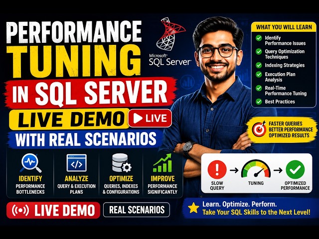 Performance Tuning in SQL Server | Live Demo with Real Scenarios