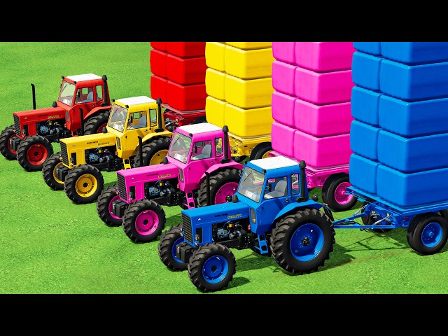 Mini TRACTOR of COLORS! Power King Baler 👑VS MTZ !! Amazing Direct Silage Making!!!