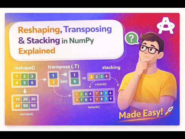 Reshaping, Transposing & Stacking in NumPy Explained