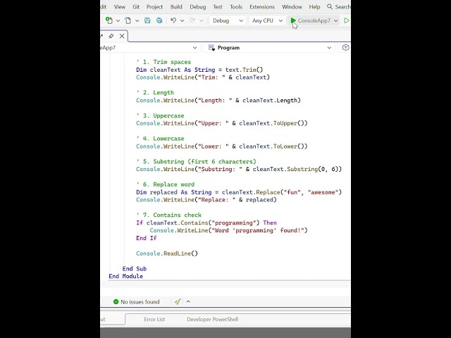 VB Net   Strings