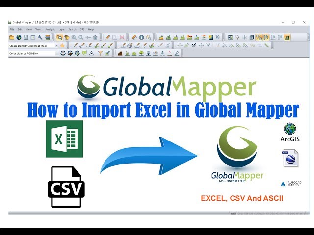 How to Import Excel In Global mapper