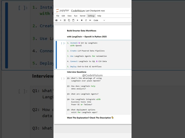 ⚡ Build Smarter Data Workflows with LangChain + OpenAI in Python 2025 #LangChain #OpenAI #Python