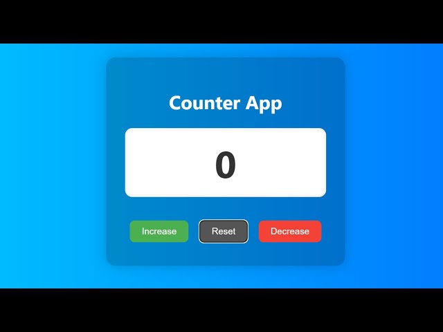 Create a Counter App using HTML, CSS & JavaScript | Beginner Project