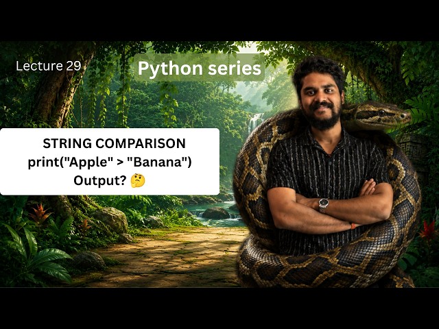 String Comparison in Python | Compare Two Strings | Python Tutorial Hindi