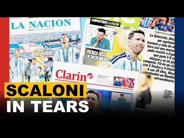 Argentina Manager Lionel Scaloni Breaks Down After World Cup Final Loss