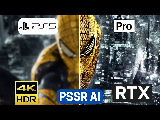 LEAKED PS5 PRO vs PS5 COMPARISON RTX 4K 60fps PSSR HDR AI MACHINE LEARNING ALGORITHM $700