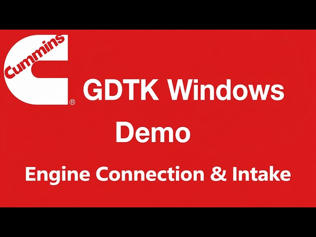 GDTK Windows Engine Connection & Intake